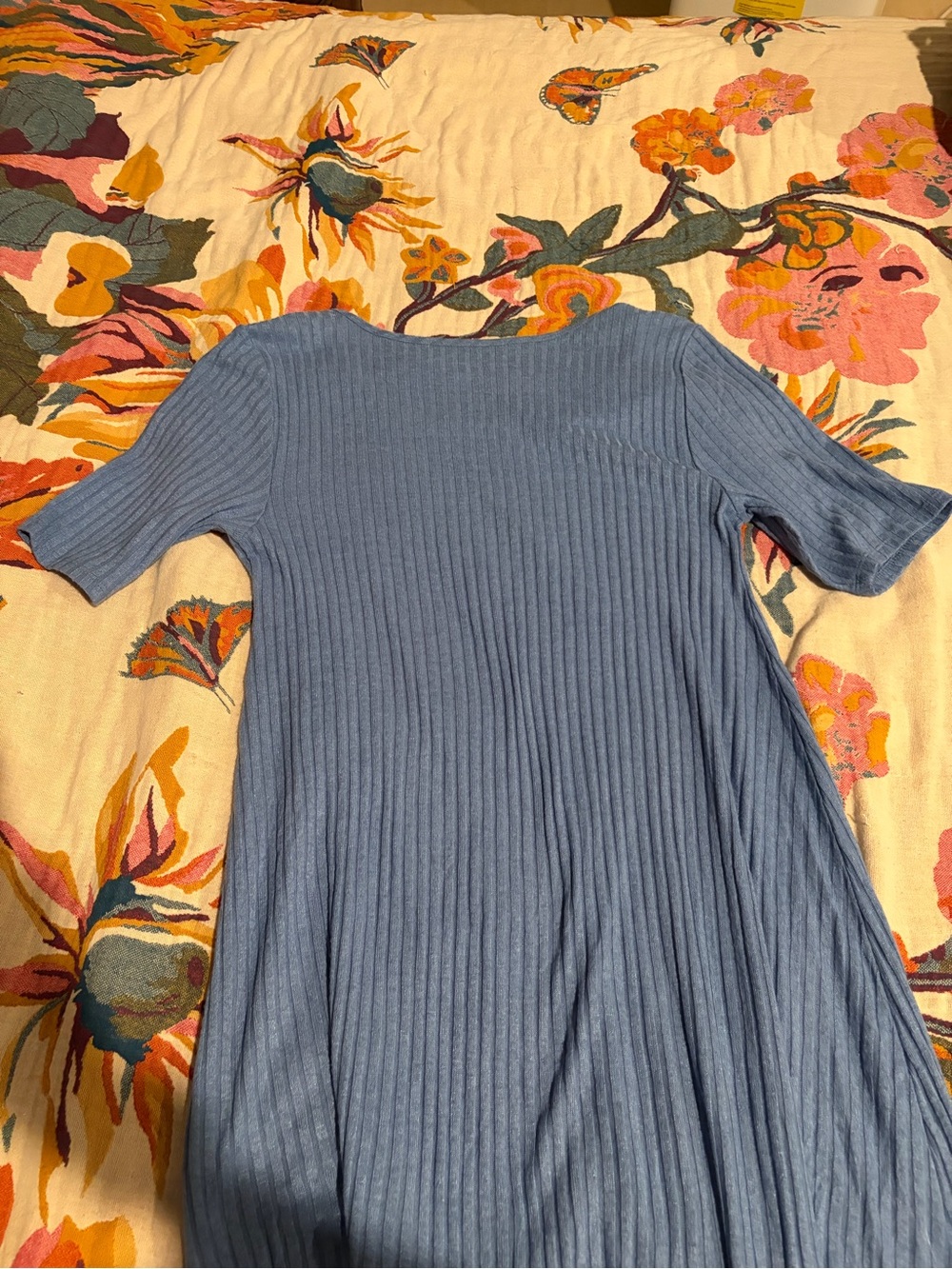 Soft Surroundings Ribbed Scoop-Neck Maxi Dress - Light Blue, Super Soft Medium - Picture 3 of 6